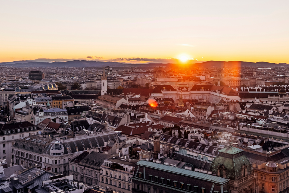 Dakterras in Wenen. Foto: Getty Images