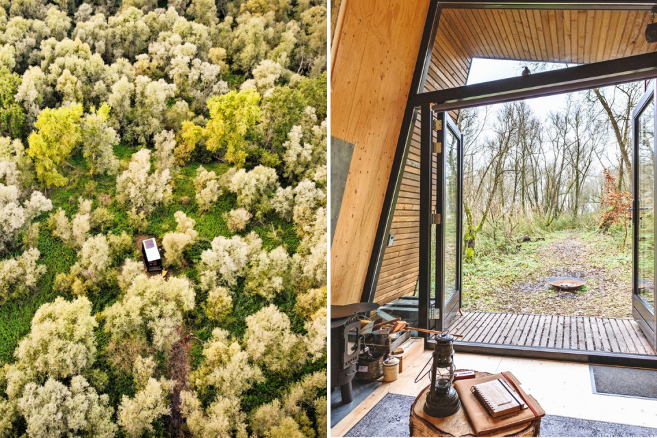Slapen in een Wilgenbos in Werkendam. Foto: N. Stevens/ Natuurhuisje.nl